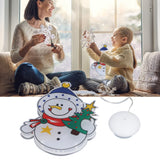 Christmas Snowman LED Window Light Battery Powered Hanging Light with Suction Cup for Christmas Tree Party Room