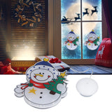 Christmas Snowman LED Window Light Battery Powered Hanging Light with Suction Cup for Christmas Tree Party Room