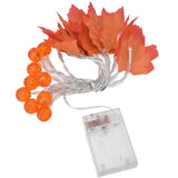 Maple Leaf String Light with Constant Light Flashing Dual Modes Indoor Outdoor Holiday Party Decors(3 m 9.8ft 20LED )