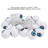 20LED String Light 9.8ft Halloween Ghost Eyeball String Light Bedroom Christmas String Light for Festival Decoration