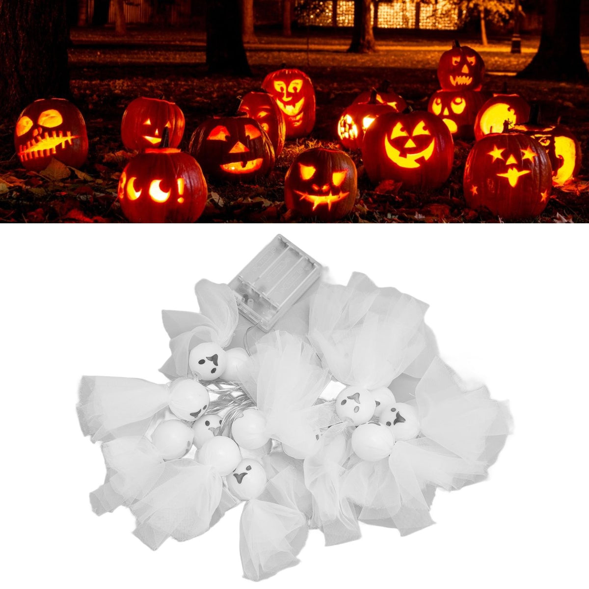 3m Outdoor String Light 20‑LED Dual Mode Sunny Day Doll Rope Lights for Indoor Halloween Decoration