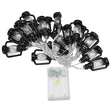 20LED String Light 9.8ft Warm Retro Halloween Kerosene String Light for Garden Home Festival Decoration