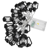 20LED String Light 9.8ft Warm Retro Halloween Kerosene String Light for Garden Home Festival Decoration - Front View