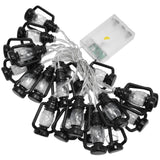 20LED String Light 9.8ft Warm Retro Halloween Kerosene String Light for Garden Home Festival Decoration - Top-Down View