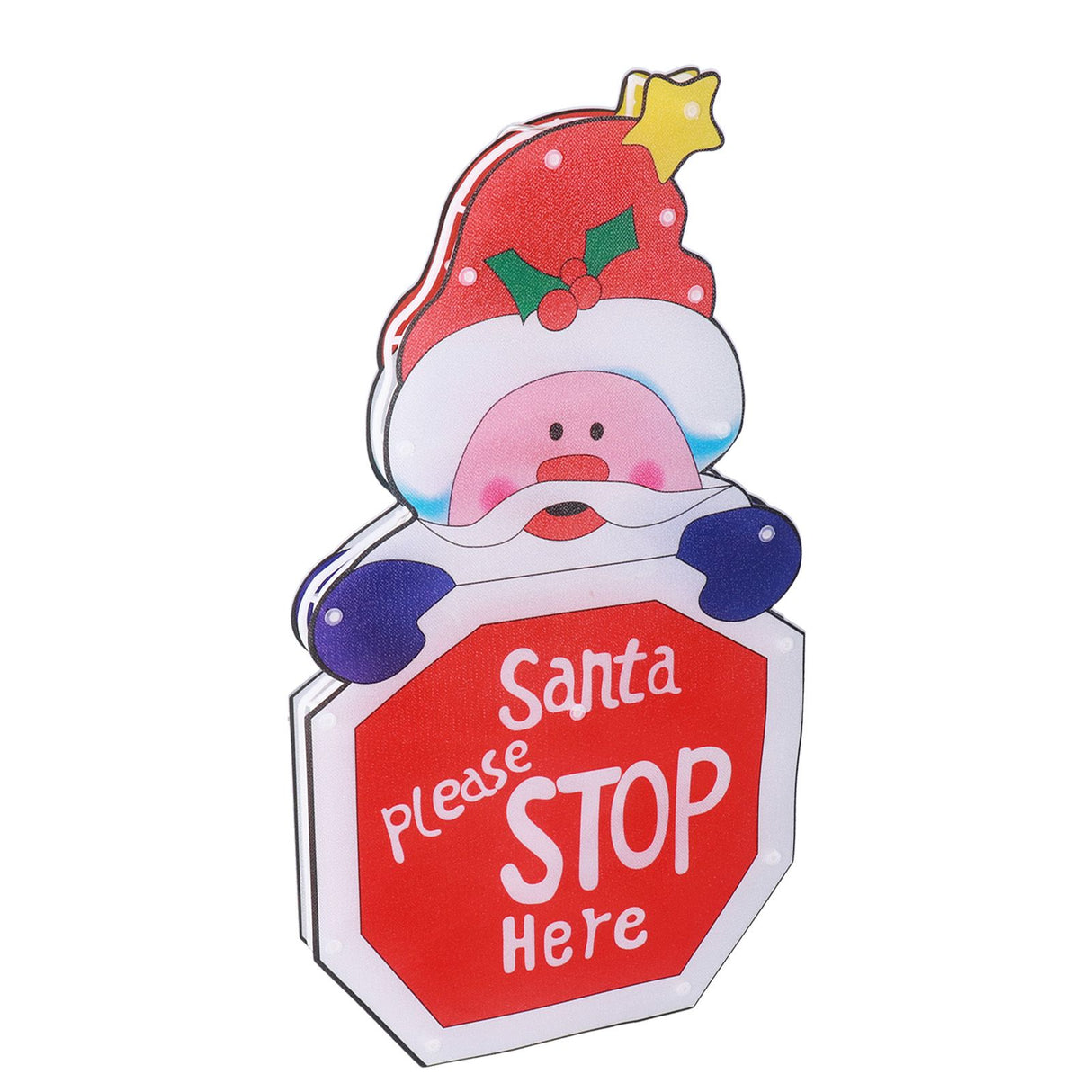LED Christmas Decoration Light Santa Claus Lighted Window Decoration Battery Powered with Suction Cup for Christmas Decoration