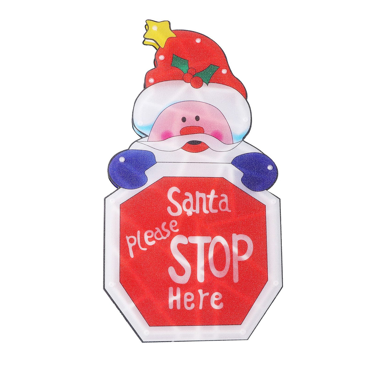 LED Christmas Decoration Light Santa Claus Lighted Window Decoration Battery Powered with Suction Cup for Christmas Decoration