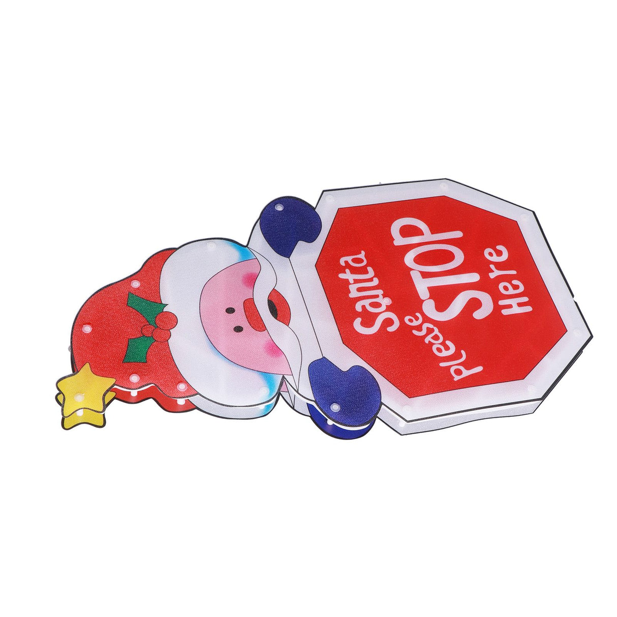 LED Christmas Decoration Light Santa Claus Lighted Window Decoration Battery Powered with Suction Cup for Christmas Decoration