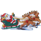 LED Christmas Light Sled Santa Claus Pattern Window Hanging Lamp Battery Powered with Suction Cup Festival Decoration