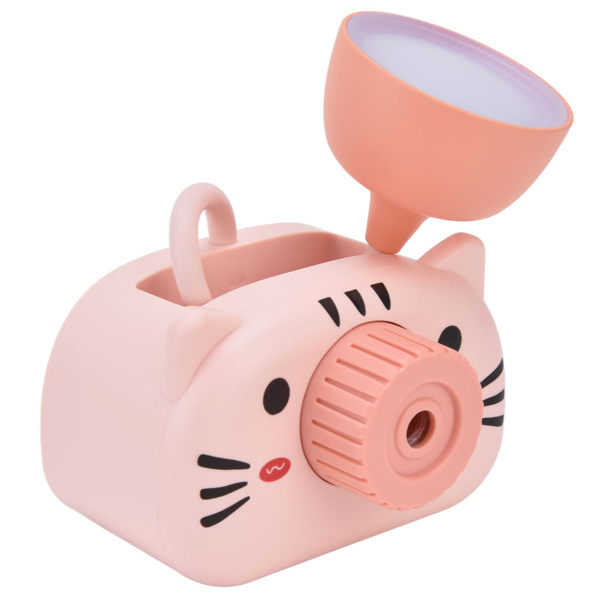 LED Table Lamp Folding Eye Protection Reading Light with Pen Holder Pencil Sharpener USB ChargingPink