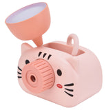 LED Table Lamp Folding Eye Protection Reading Light with Pen Holder Pencil Sharpener USB ChargingPink
