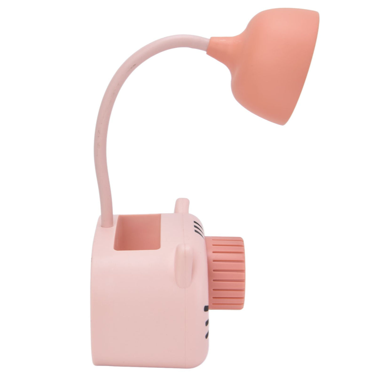 LED Table Lamp Folding Eye Protection Reading Light with Pen Holder Pencil Sharpener USB ChargingPink