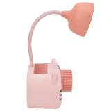LED Table Lamp Folding Eye Protection Reading Light with Pen Holder Pencil Sharpener USB ChargingPink - Extra Image