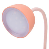 LED Table Lamp Folding Eye Protection Reading Light with Pen Holder Pencil Sharpener USB ChargingPink