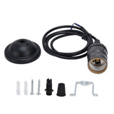 Chandelier Lamp Holder 110V to 240V Retro Ceiling Hanging Light Bulb Socket BasePearl Black