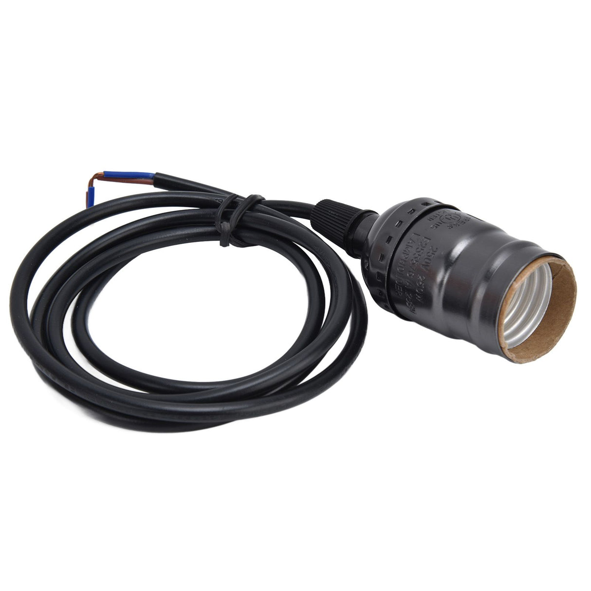 Chandelier Lamp Holder 110V to 240V Retro Ceiling Hanging Light Bulb Socket BasePearl Black