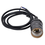 Chandelier Lamp Holder 110V to 240V Retro Ceiling Hanging Light Bulb Socket BasePearl Black