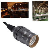 Chandelier Lamp Holder 110V to 240V Retro Ceiling Hanging Light Bulb Socket BasePearl Black
