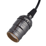 Chandelier Lamp Holder 110V to 240V Retro Ceiling Hanging Light Bulb Socket BasePearl Black