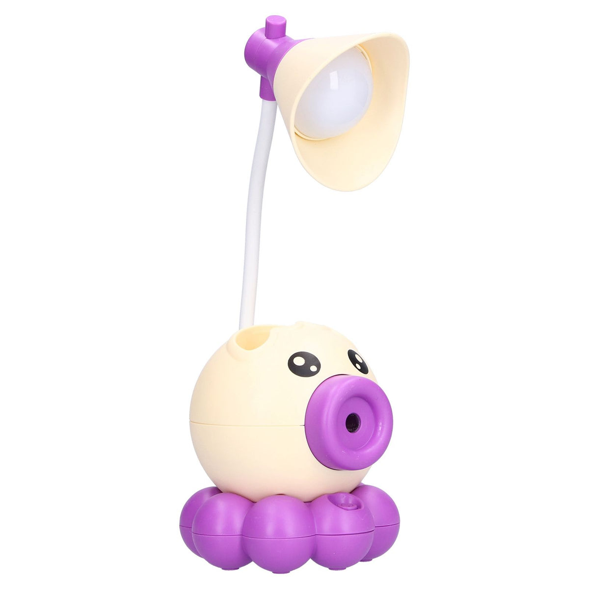 LED Desk Lamp Octopus Shaped Foldable Multifunctional Warm White Light USB Charging Cute Desk LampYellow