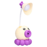 LED Desk Lamp Octopus Shaped Foldable Multifunctional Warm White Light USB Charging Cute Desk LampYellow