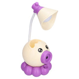 LED Desk Lamp Octopus Shaped Foldable Multifunctional Warm White Light USB Charging Cute Desk LampYellow - Rear View
