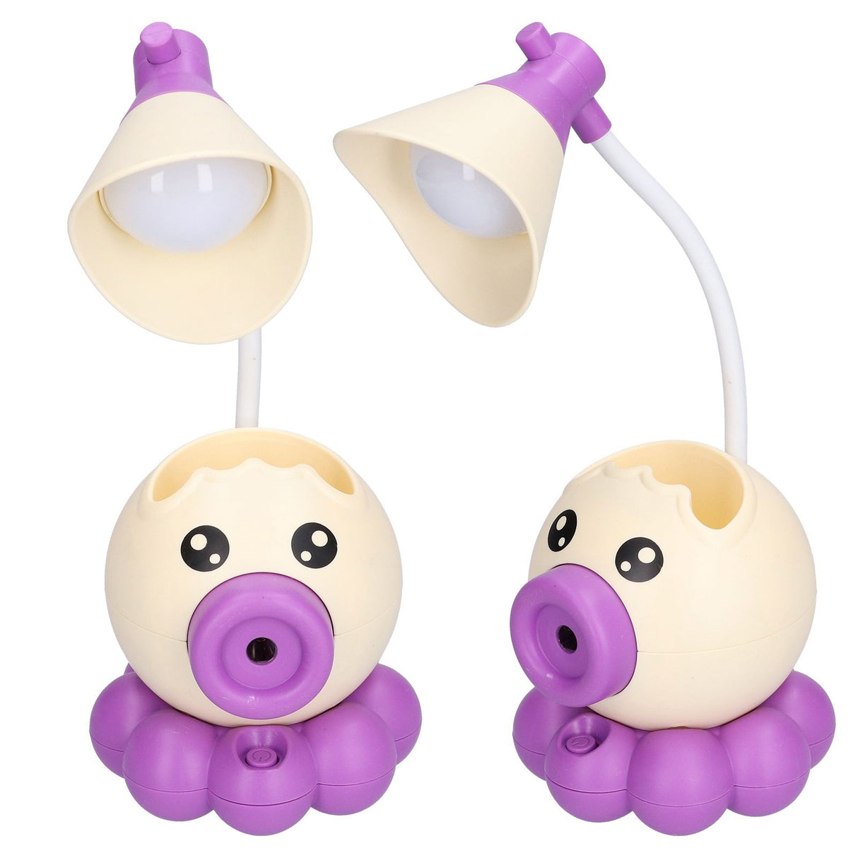 LED Desk Lamp Octopus Shaped Foldable Multifunctional Warm White Light USB Charging Cute Desk LampYellow