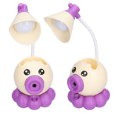 LED Desk Lamp Octopus Shaped Foldable Multifunctional Warm White Light USB Charging Cute Desk LampYellow - Low Angle