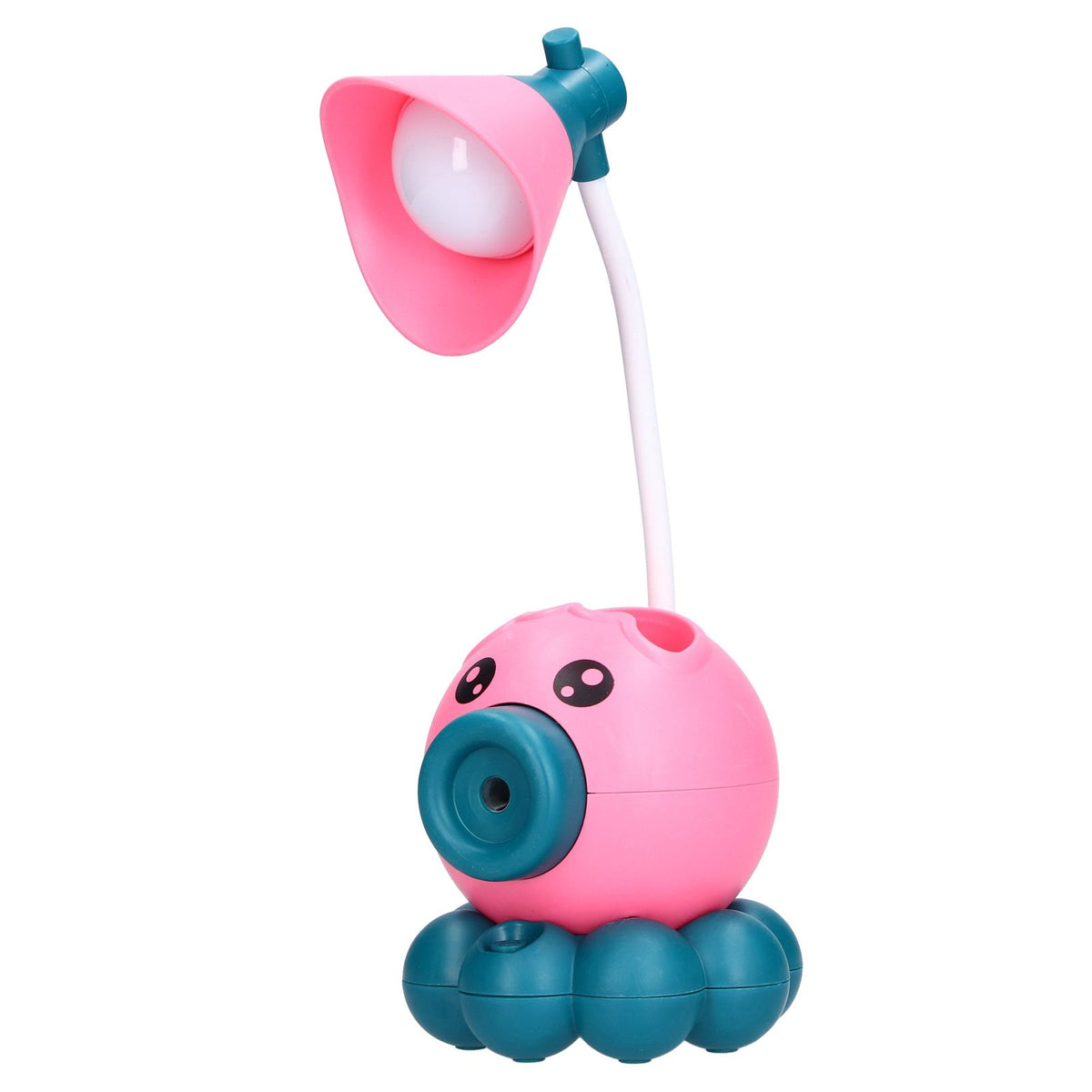 LED Desk Lamp Octopus Shaped Foldable Multifunctional Warm White Light USB Charging Cute Desk LampPink