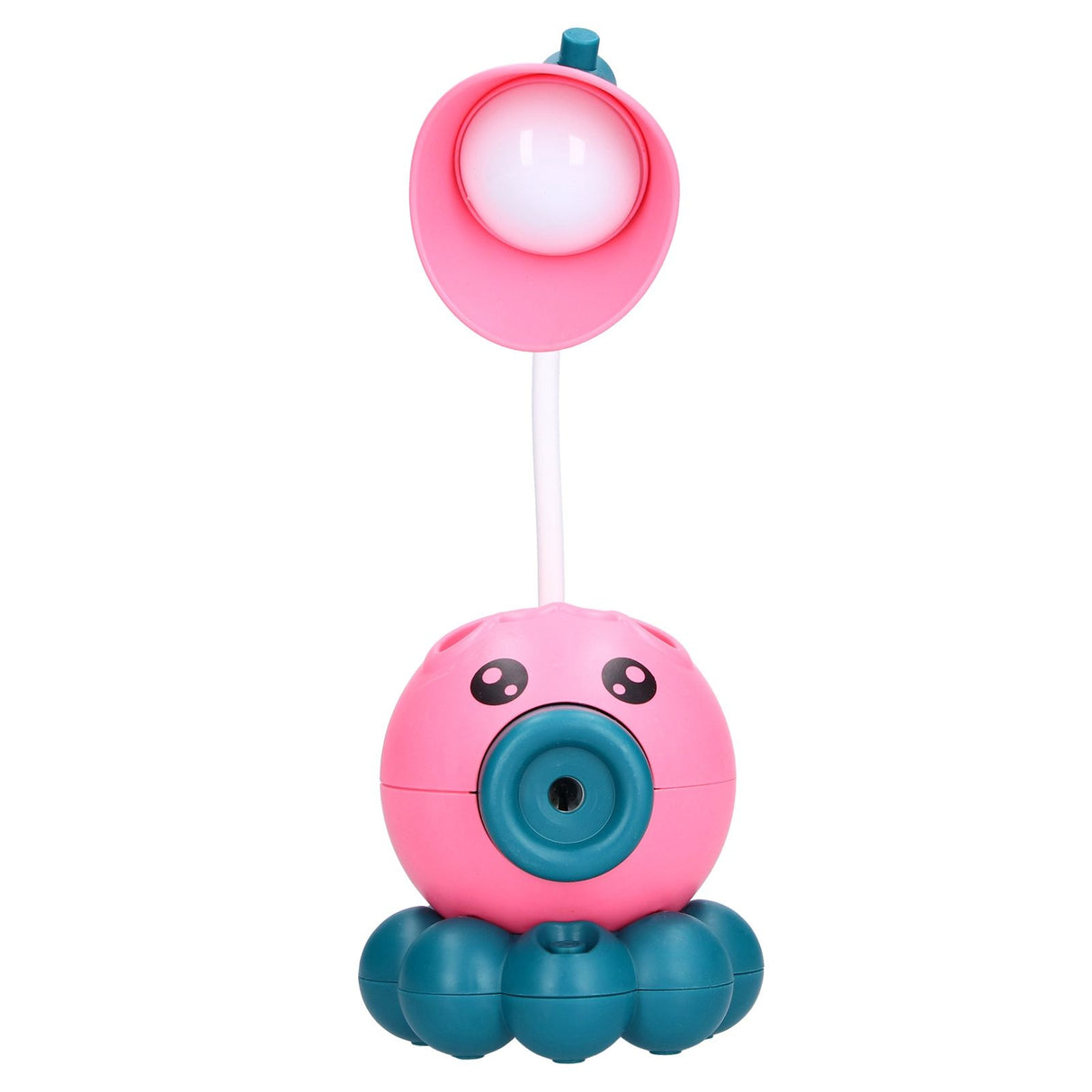 LED Desk Lamp Octopus Shaped Foldable Multifunctional Warm White Light USB Charging Cute Desk LampPink