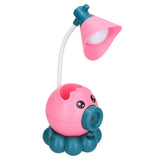 LED Desk Lamp Octopus Shaped Foldable Multifunctional Warm White Light USB Charging Cute Desk LampPink