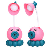LED Desk Lamp Octopus Shaped Foldable Multifunctional Warm White Light USB Charging Cute Desk LampPink