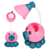 LED Desk Lamp Octopus Shaped Foldable Multifunctional Warm White Light USB Charging Cute Desk LampPink