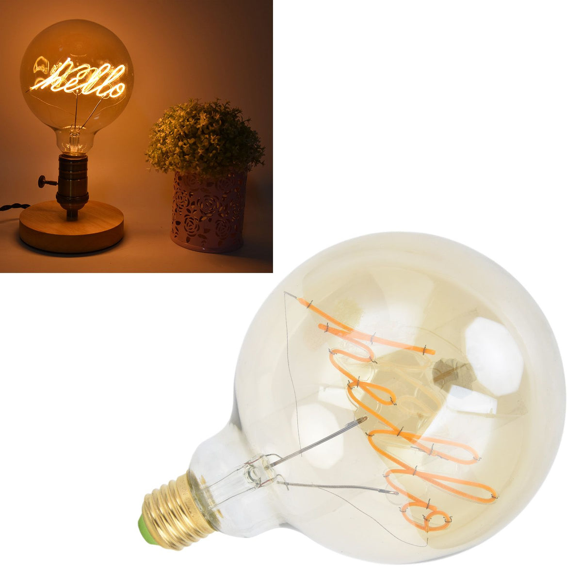 Round Light Bulbs Nontoxic No Flicker Energy Saving Environmental Friendly LED Dimmable Bulb Light 220VHELLO