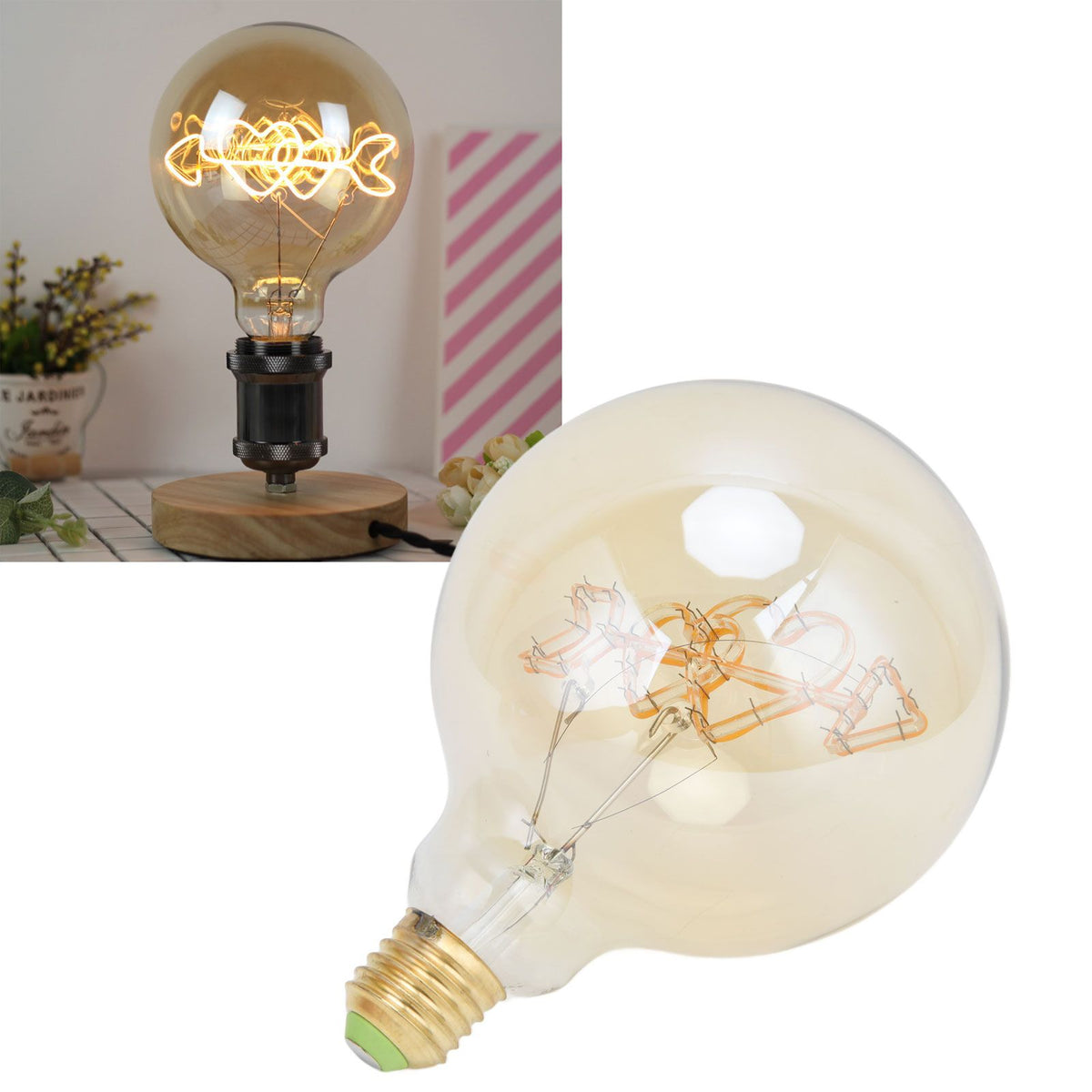 Edison Led Light Bulbs 4W 2200K Warm Light Transparent Energy Saving Safe Dimmable Vintage Light Bulbs