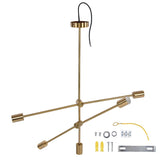 Modern Chandelier Unique Appearance Elegant Design Stable Firm Geometric Line Chandelier 110‑220V