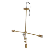 Modern Chandelier Unique Appearance Elegant Design Stable Firm Geometric Line Chandelier 110‑220V - Side View