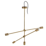 Modern Chandelier Unique Appearance Elegant Design Stable Firm Geometric Line Chandelier 110‑220V - Top-Down View