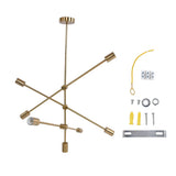 Pendant Light 6 Lights Geometric Style Unique Design Stable Firm Highly Durable Hanging Light Fixtures 110‑220V
