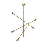 Pendant Light 6 Lights Geometric Style Unique Design Stable Firm Highly Durable Hanging Light Fixtures 110‑220V - Top-Down View