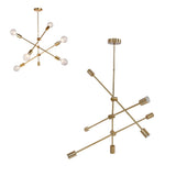 Pendant Light 6 Lights Geometric Style Unique Design Stable Firm Highly Durable Hanging Light Fixtures 110‑220V