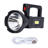 Spotlight Flashlight USB Charging Dual Light Source Smart Battery Display Multi Speed Mode Flash Light