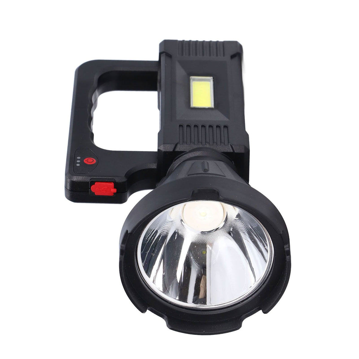 Spotlight Flashlight USB Charging Dual Light Source Smart Battery Display Multi Speed Mode Flash Light