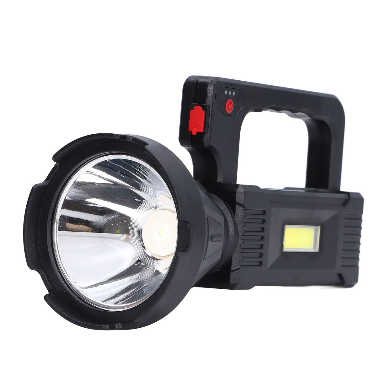 Spotlight Flashlight USB Charging Dual Light Source Smart Battery Display Multi Speed Mode Flash Light