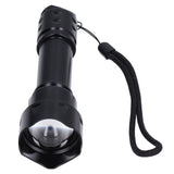 LED Flashlight Telescopic Zoom Protective Function Fashion Design IP65 Waterproof 5000LM Zoom Flashlight - Rear View