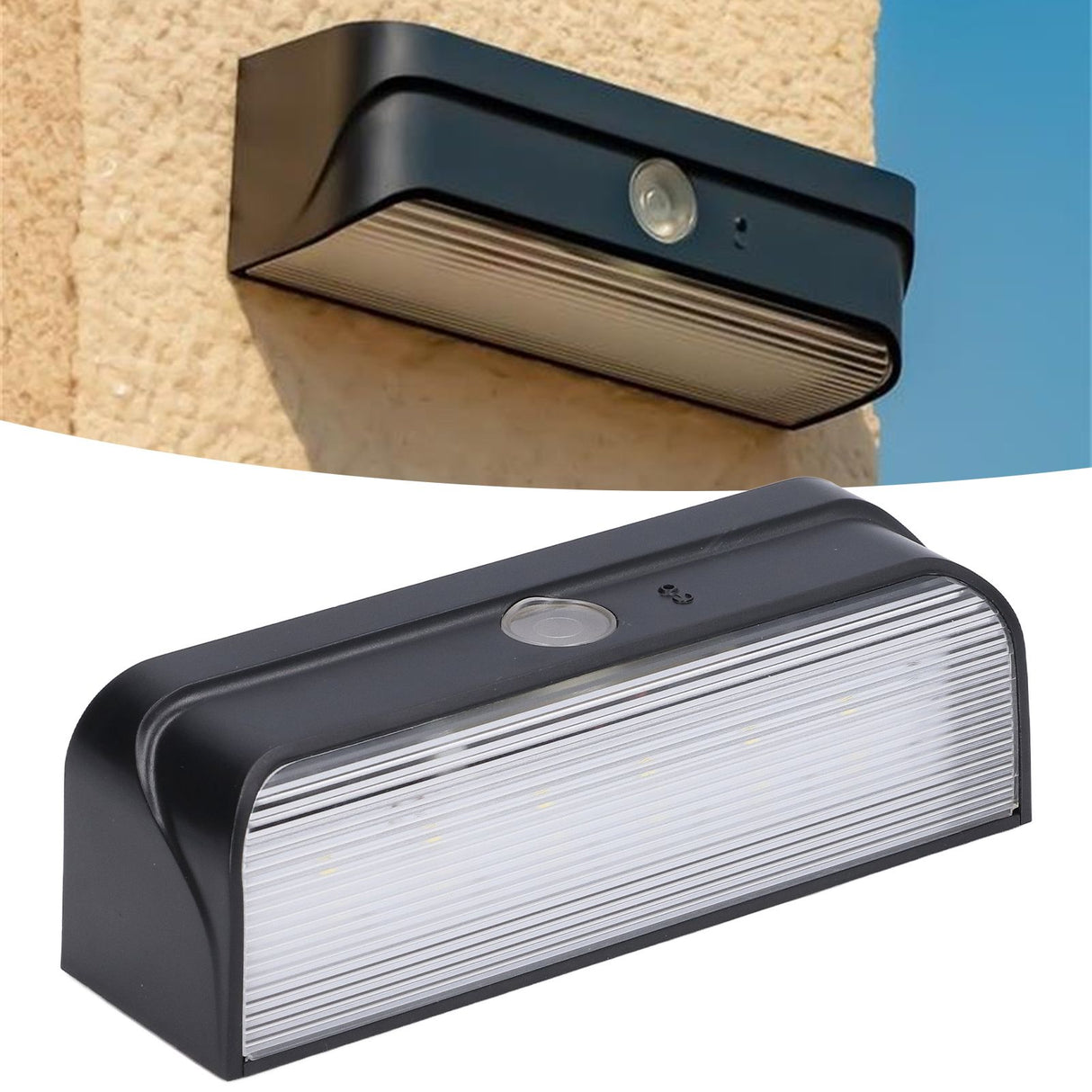 LED Wall Light Solar Power Light Control Energy Saving IP65 Waterproof Dampproof Easy Installation Sensor Light Outdoor