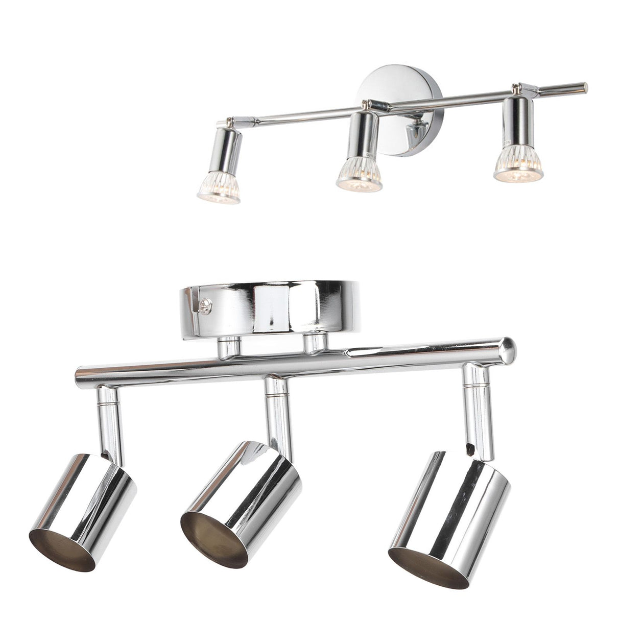 3 LED Track Light Base Adjustable Flexibly Rotatable 3 Way Ceiling Spotlight Base for Bedroom Dining Living Room Mall