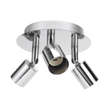 Lamp Holder 3 Head Circle Shape Modern Simple GU10 Base Flexible Rotation Light Holder for Bedroom 85‑265V - 45-Degree Angle