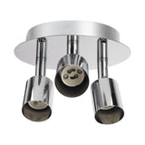 Lamp Holder 3 Head Circle Shape Modern Simple GU10 Base Flexible Rotation Light Holder for Bedroom 85‑265V - Rear View
