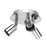 Lamp Holder 3 Head Circle Shape Modern Simple GU10 Base Flexible Rotation Light Holder for Bedroom 85‑265V - Low Angle