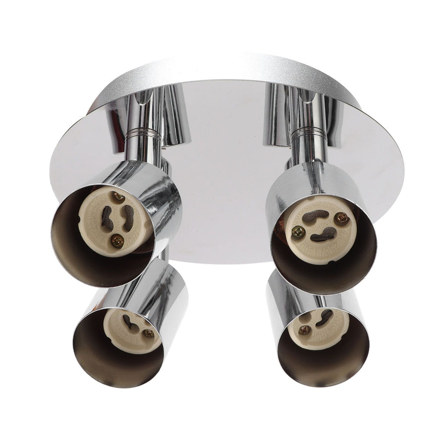 GU10 Lamp Holder 4 Head Ceiling Light Base Adjustable Lamp Holder for Bedroom Kitchen 85‑265V